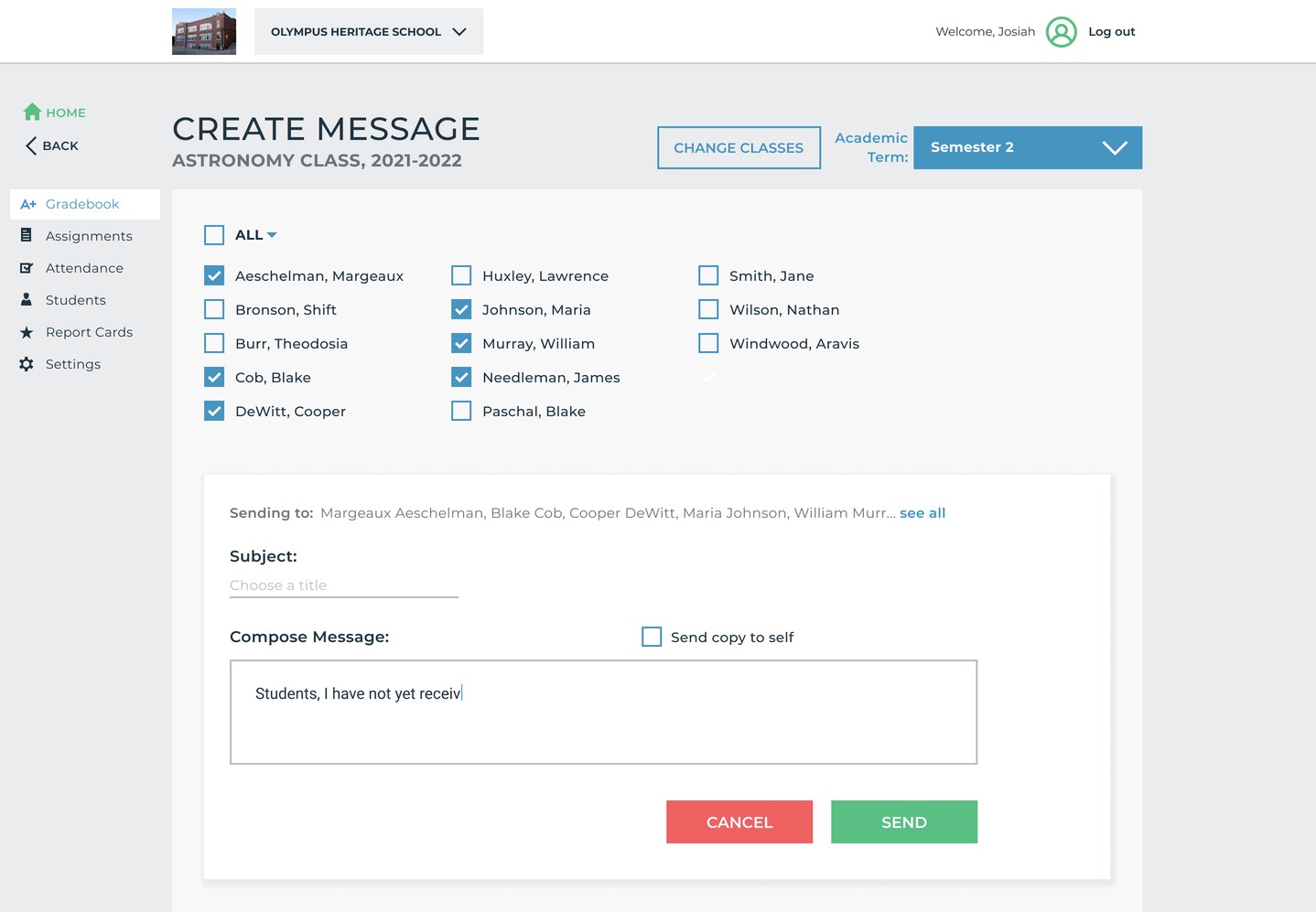 Free Online Gradebook Best Grading Software by SchoolCues